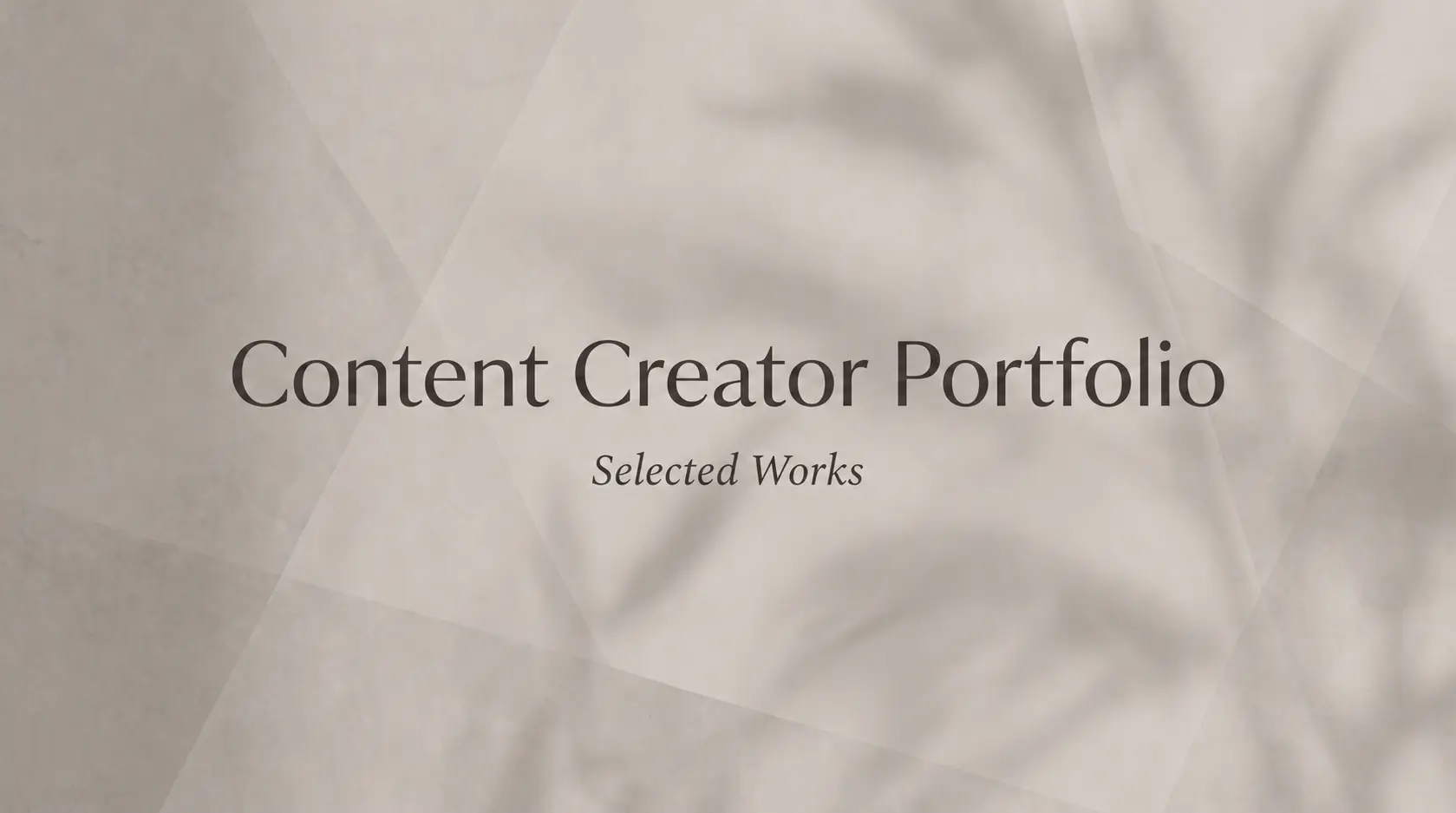 Creator Portfolio: @Nushspeakss
